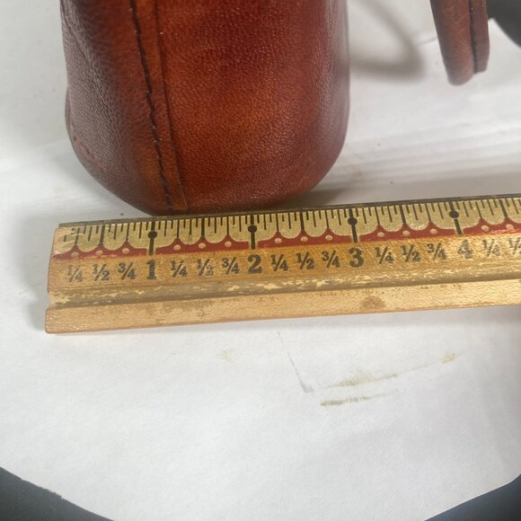 Vintage Hand Tooled, Small Cordovan Mexican Leather Purse, Gorgeous, - Picture 10 of 10